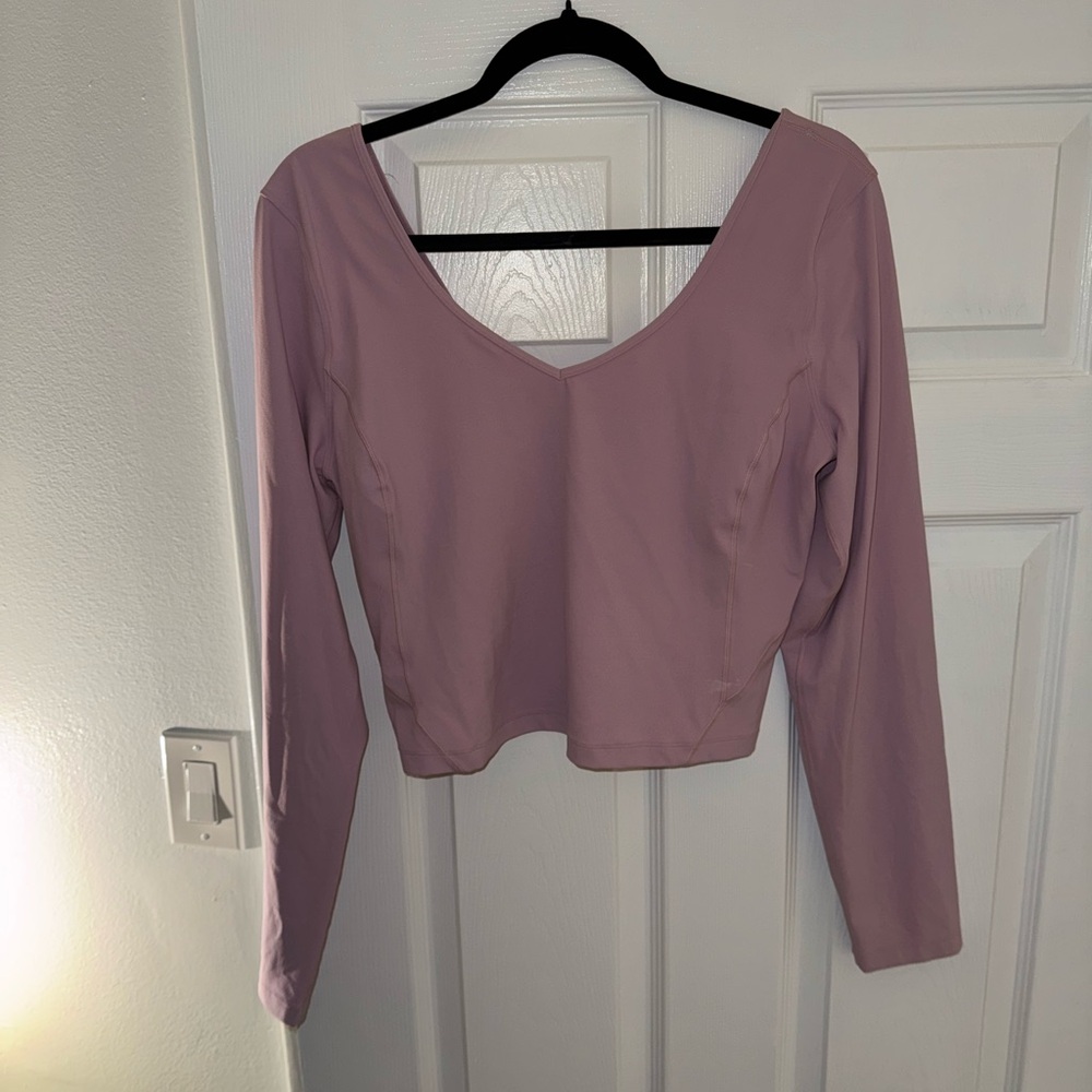 Lululemon Athletica Mauve Long Sleeve Blouse